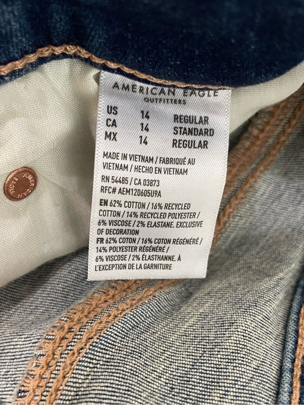American Eagle Embroidered Flare Boho Jeans Festival Western High Rise Stretch - Picture 7 of 9